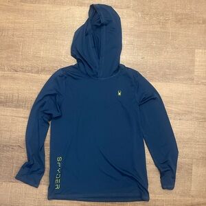 Spyder Blue Hooded Swim Shirt - Boys M